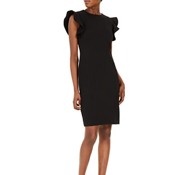 CALVIN KLEIN Flutter-Sleeve Sheath Dress size 10 nwot - Picture 1 of 4